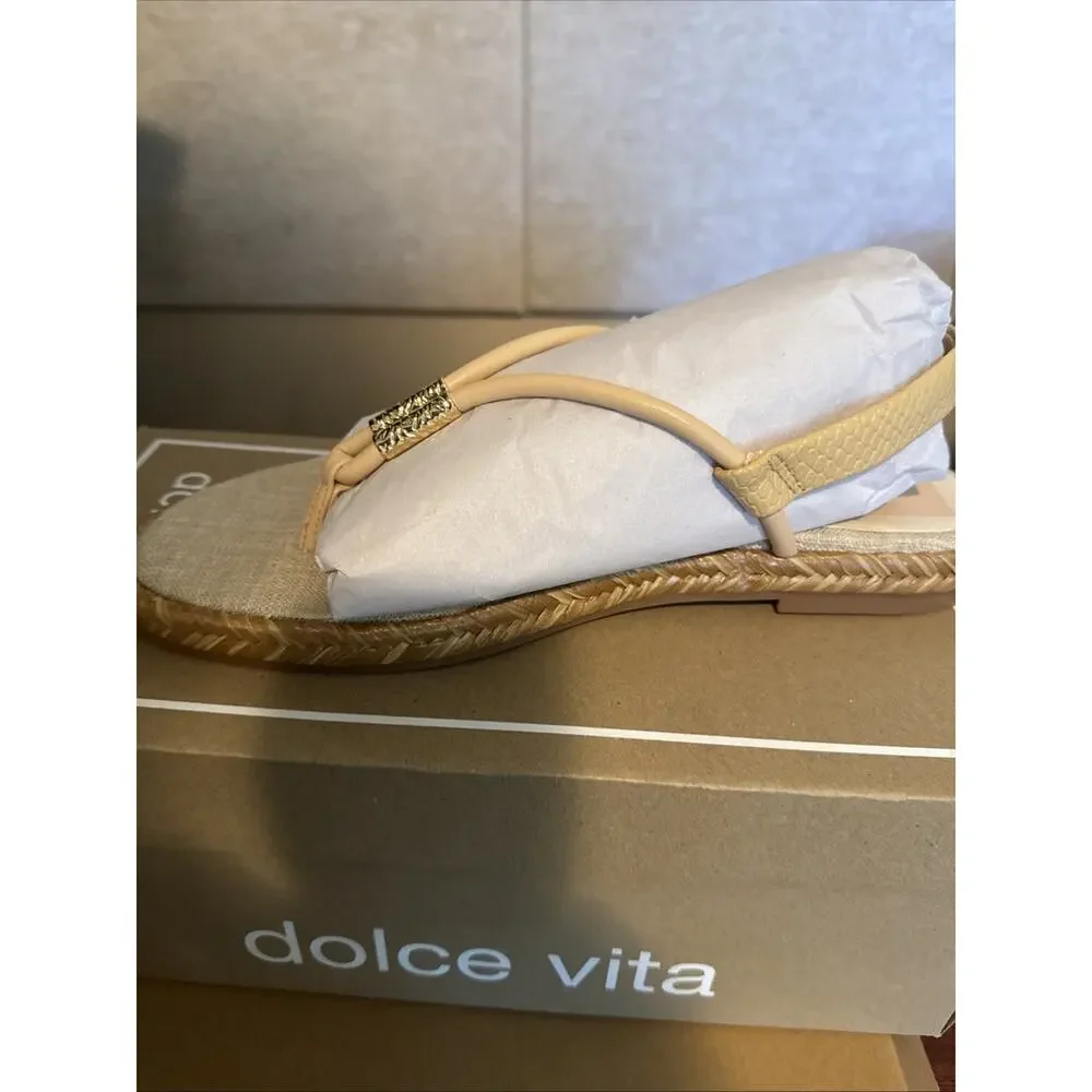 DOLCE VITA Meryl Slingback Sandals French Vanilla New in Box SZ 8.5 Women's